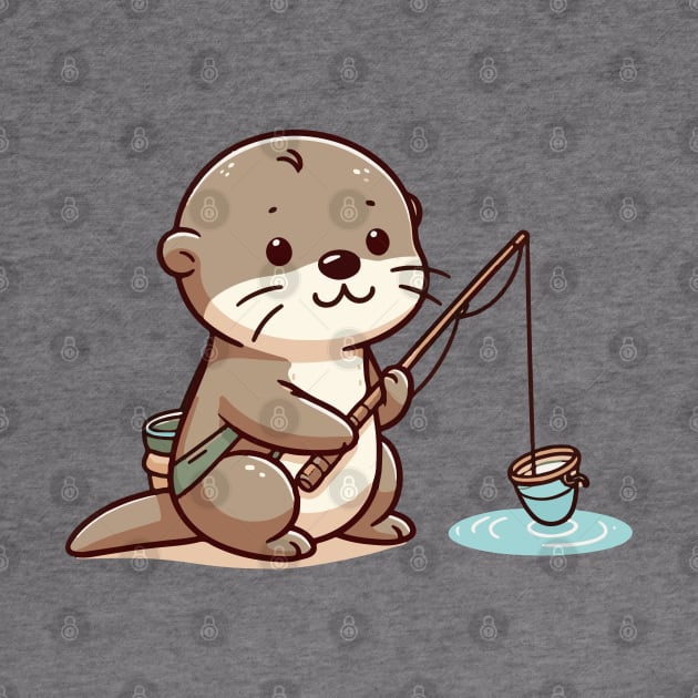 Cute otter Fishing by fikriamrullah